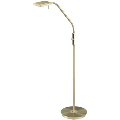 BERGAMO PIANTANA LED OTTONE SATINATO FLESSIBILE TOCUH DIMMER H. 135CM  3000K 1100LM 12W