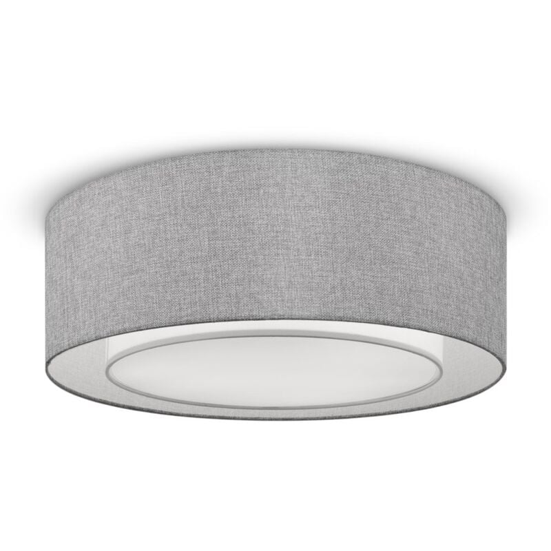 Maytoni - Plafoniera Moderna Bergamo In Metallo Cromo 3 Luci Diffusore In Tessuto