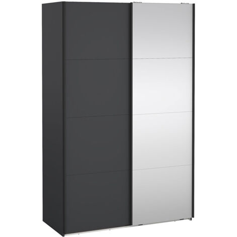 Bergamo Schiebetürenschrank 2 Türen 140x220cm matt grau.