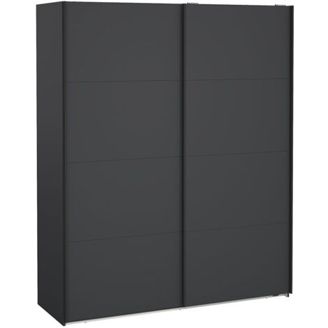 Bergamo Schiebetürenschrank 2 Türen 180x220cm matt grau.