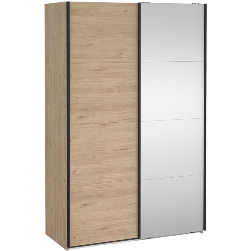 Ebuy24 Bergamo Schiebetürenschrank 2 Türen 140x220cm Eiche Dekor.
