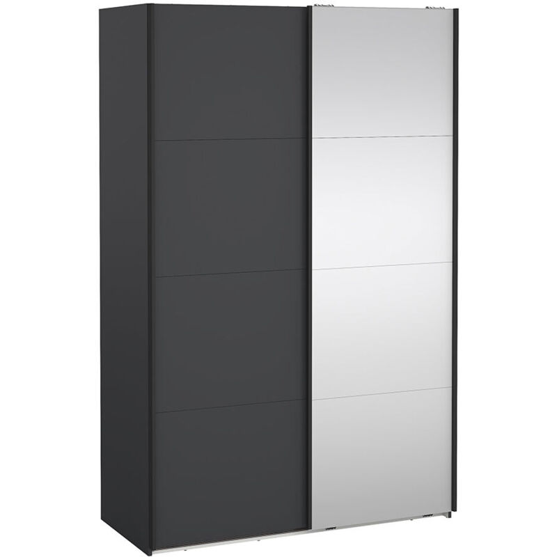 Ebuy24 Bergamo Schiebetürenschrank 2 Türen 140x220cm Matt Grau.