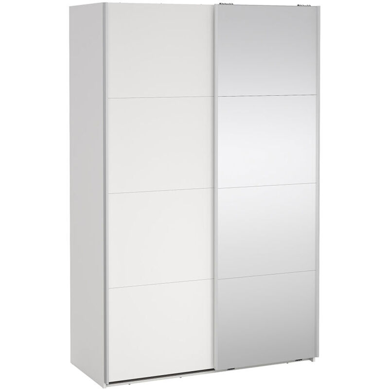 Ebuy24 Bergamo Schiebetürenschrank 2 Türen 140x220cm Weiß.