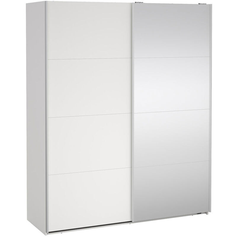 Ebuy24 Bergamo Schiebetürenschrank 2 Türen 180x220cm Weiß.