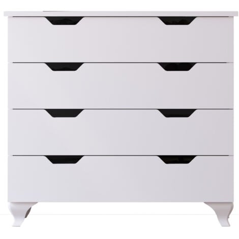 EVUHOME BERGEN 4 Chest Of Drawers, White