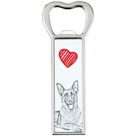Berger allemand, alsacien - Décapsuleur chien, ouvre-frigo personnalisé, cadeau homme unique par Art-Dog
