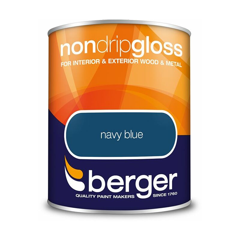 Berger Non Drip Gloss Navy Blue 750ml