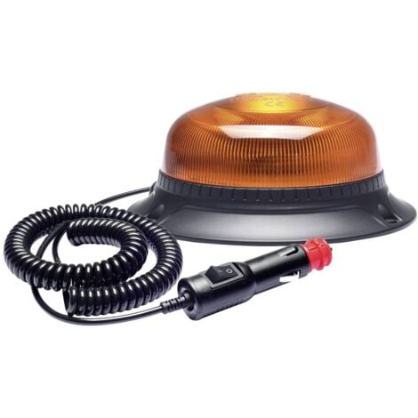 Berger & Schröter Gyrophare LED Mini RKL Magnet 20302 12 V/DC, 24 V/DC pied magnétique, montage par vissage orange