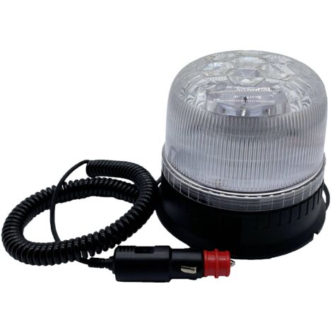 Berger & Schröter Gyrophare SM825HCAB 12 V, 24 V avec fiche auto, via réseau de bord fixation magnétique, montage par vissage, ventouse bleu, orang C039372