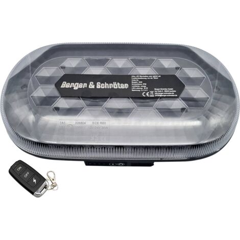 Berger & Schröter Rampe lumineuse Akku LED Mini SM865DR 12 V, 24 V via USB pied magnétique orange