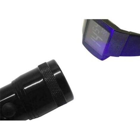 BERGER & SCHRÖTER UV 395-400 NM UV-LED LINTERNA CON HANDSCHLAUFE BATTERIEBETRIEBEN 95G