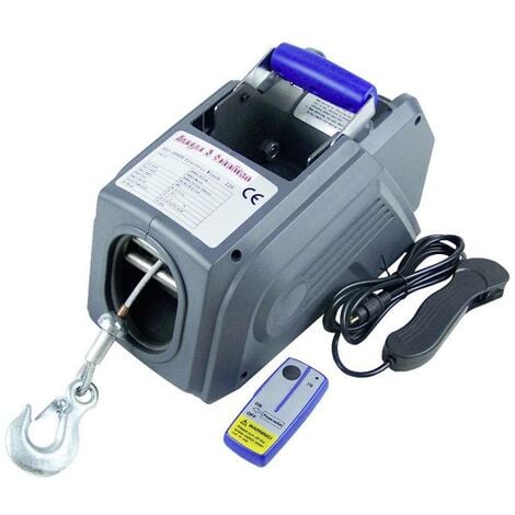 Argano elettrico vericello a cavo 12V Unicraft ESW 900 Kg 300W 9mt di cavo