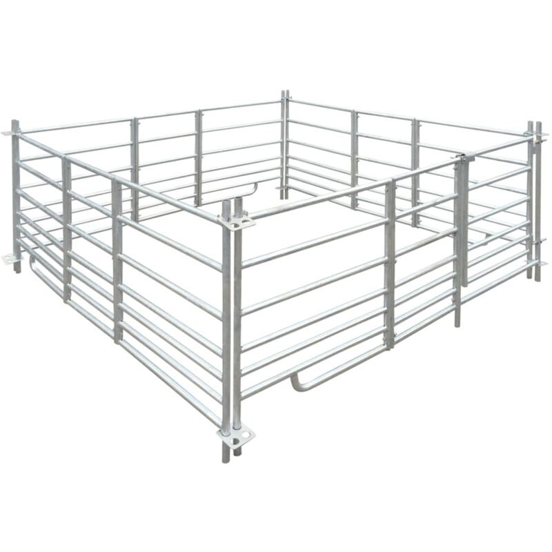 Bergerie 4 panneaux Acier galvanisé 183 x 183 x 92 cm CFW87156