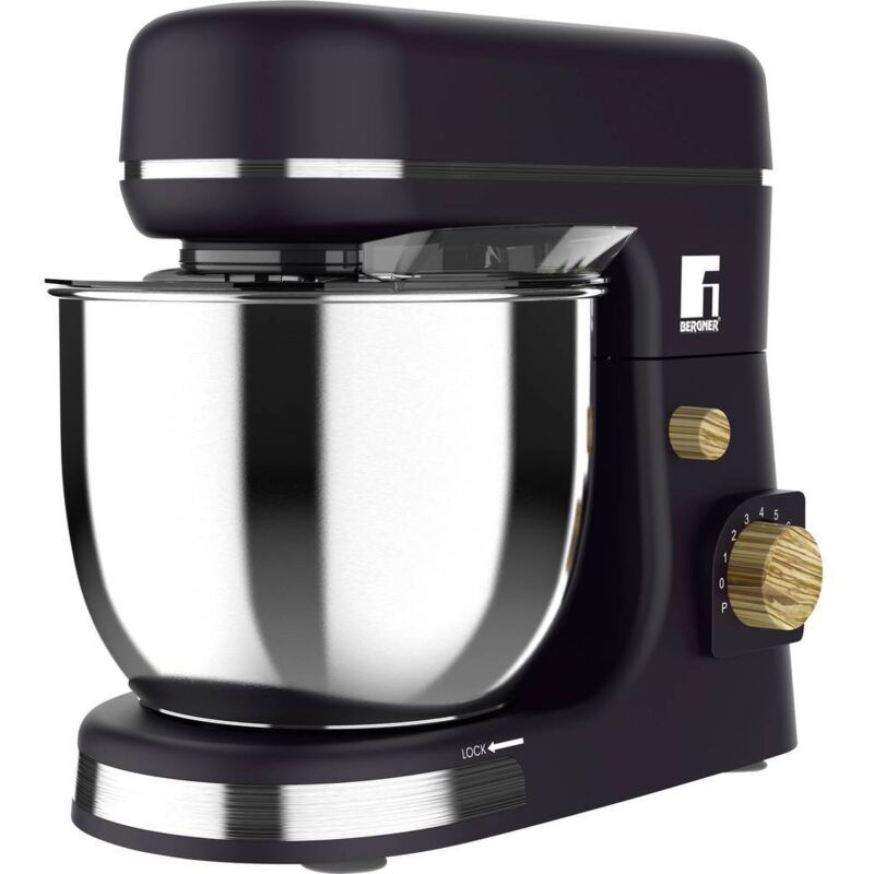 Bergner - BG-51036-GY Pétrisseur 1300 w noir, argent, marron