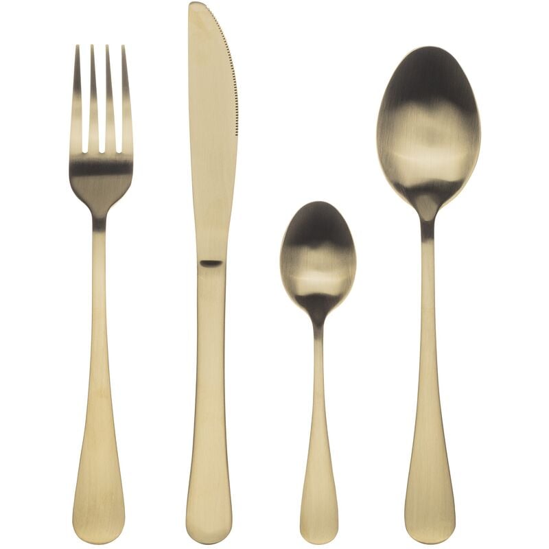 

Cuberteria de 24 piezas en acero inoxidable colección Munich Champagne Matt - Bergner