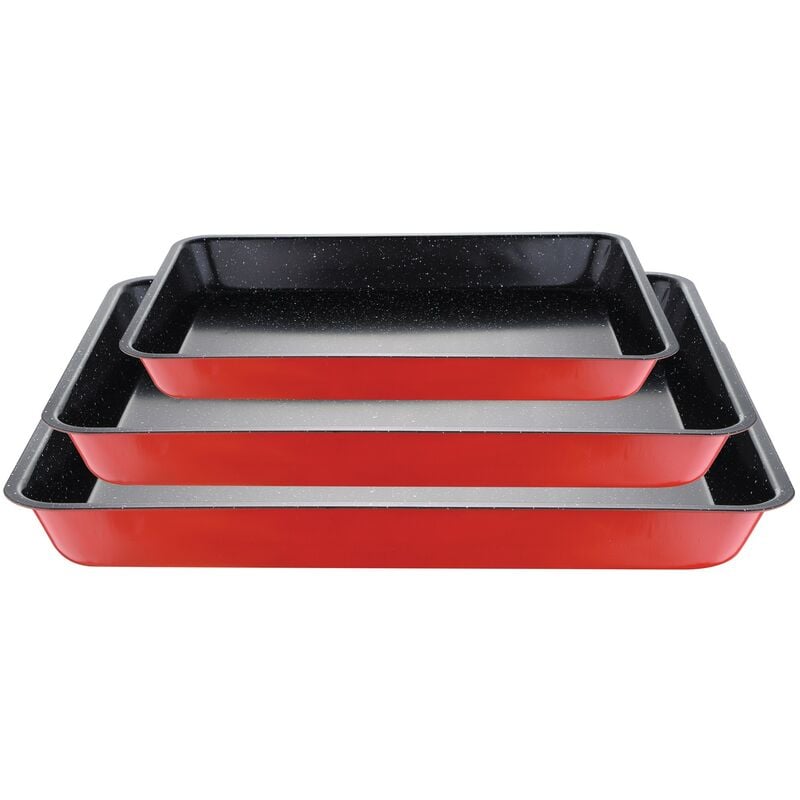 

Set 4Pcs Molde Horno Acero Bake Red