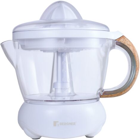BERGNER Naturalmente - Segni di potenza da 40 W - Capacità da 1,2 -Litro - Avvio e arresto automatico - 2 coni per 2 tipi di frutta - succo di estrazione ottimale