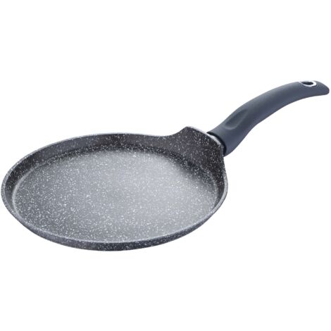 Bergner Orion-Padella per Creare Pancake/Crepe/frittelle, in Alluminio forgiato, Colore: Grigio, Diametro: 24 cm
