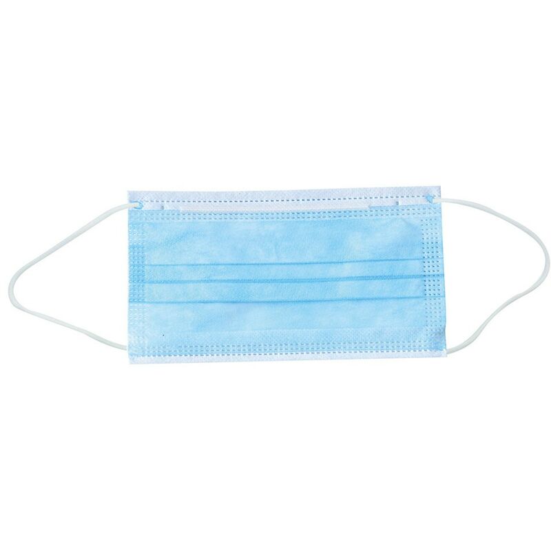 

Pack 50 Pcs Mascarilla Desechable Higienicas 3 Capas Azul Con Bolsa