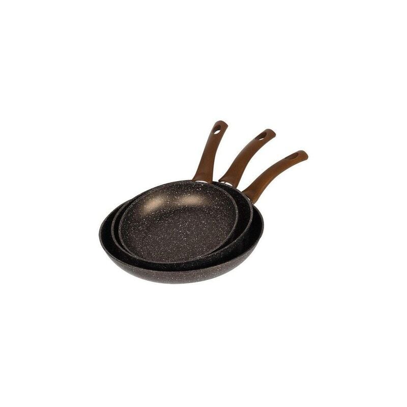 

Set 3 Sartenes Aluminio Reciclado Bergner Root 20, 24, 28 cm. champán