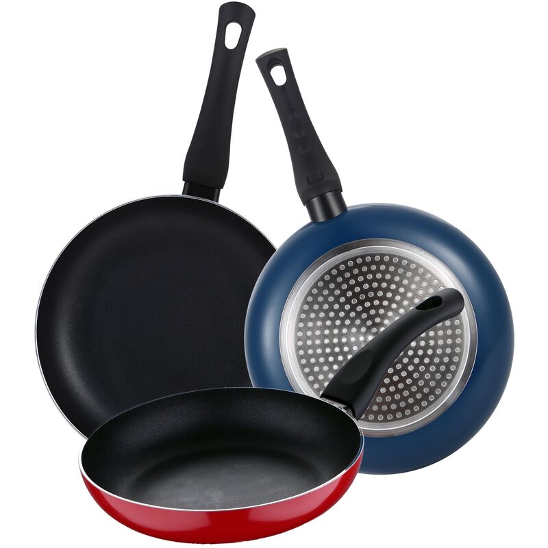 

Bergner - Set 3 sartenes (20+24+28cm) aluminio prensado, apto para inducción Jumpy