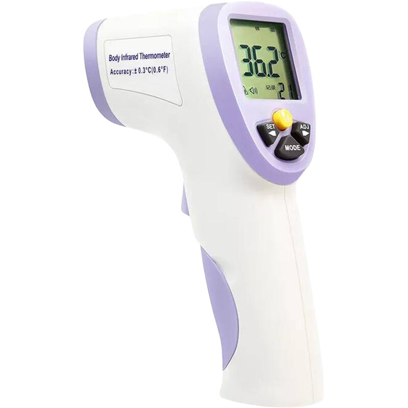 Berührungsloser Haut-Körper-Infrarot-Thermometer Digitaler Smart-LCD-Thermodetektor für Baby Kinder Erwachsene,Lila