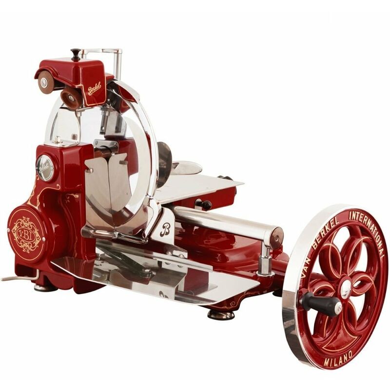 Berkel - Affettatrice Volano Fiorato B114 colore Rosso Decori Oro