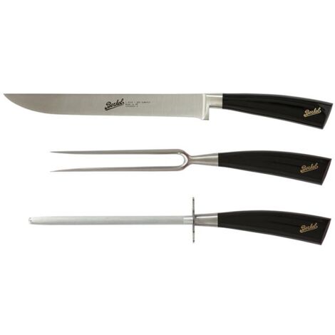 Berkel Elegance Coltello da Cucina Lucido Nero Set per Arrosti 3 Pezzi