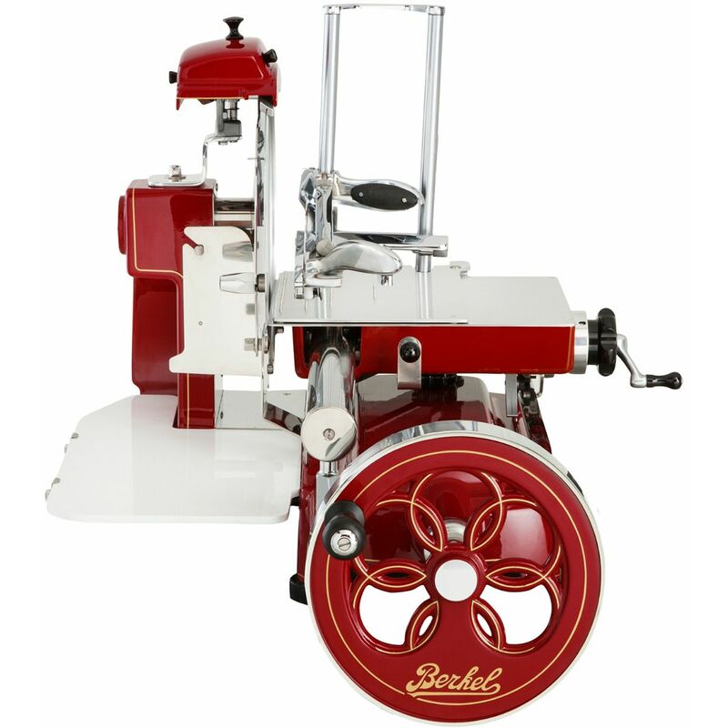 Berkel - Cortafiambres Volano Fiorito B3 color Rojo Decoraciones Doradas