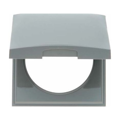 BERKER 0918282507 RAHMEN 1FACH MIT KLAPPDECKEL INTEGRO FLOW GRAU, GLÄNZEND