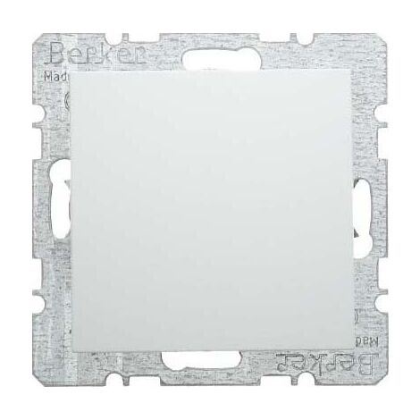 BERKER 10098989 BLINDVERSCHLUSS MIT ZENTRALSTÜCK S.1/B.3/B.7 GLAS POLARWEIß, GLÄNZEND
