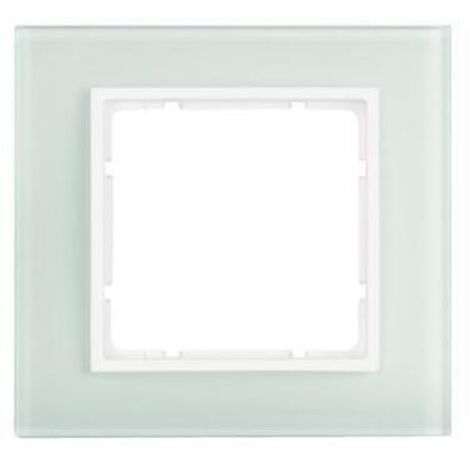 Berker 10116909 Glasrahmen 1fach, B.7, Glas polarweiß/polarweiß matt