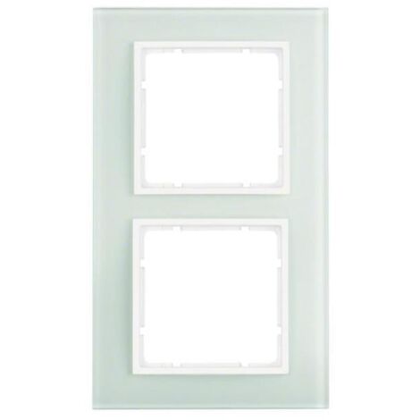 Berker 10126909 Glasrahmen 2fach, B.7, Glas polarweiß/polarweiß matt
