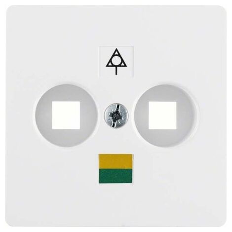 BERKER 140309 ZENTRALPLATTE FR DOPPEL-POTENZIALAUSGLEICH-STECKDOSE ZENTRALPLATTENSYSTEM POLARWEI, GLNZEND