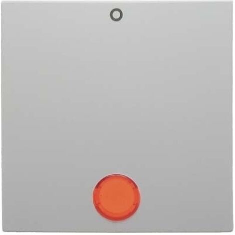 BERKER 16248989 WIPPE MIT ROTER LINSE UND AUFDRUCK ''''''''0'''''''' S.1/B.3/B.7 GLAS POLARWEIß, GLÄNZEND