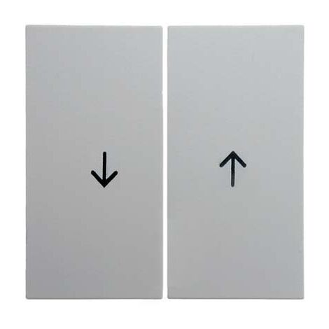 BERKER 16258989 WIPPEN MIT AUFDRUCK SYMBOL PFEIL S.1/B.3/B.7 GLAS POLARWEIß, GLÄNZEND
