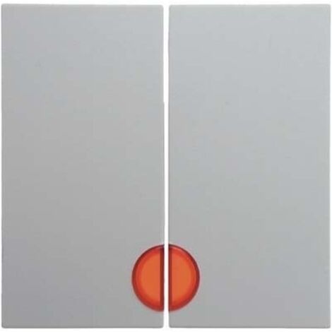 BERKER 16278989 WIPPEN MIT ROTER LINSE S.1/B.3/B.7 GLAS POLARWEIß, GLÄNZEND