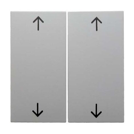 BERKER 16448989 WIPPEN MIT AUFDRUCK SYMBOL PFEILE S.1/B.3/B.7 GLAS POLARWEIß, GLÄNZEND