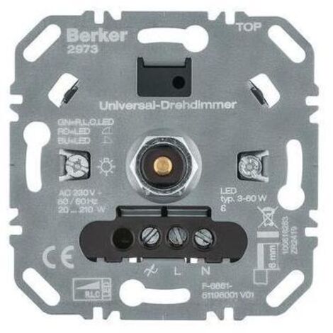 Berker 2973 Universal-Drehdimmer (R, L, C, LED), Lichsteuerung
