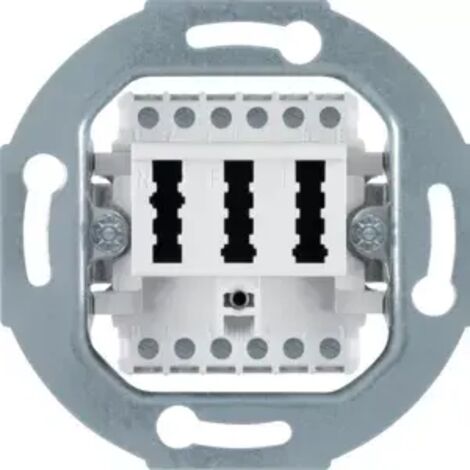 BERKER 454409 TAE-Steckdose 2 x 6/6NFF Modul-Einsätze polarweiß, matt-'1002749'