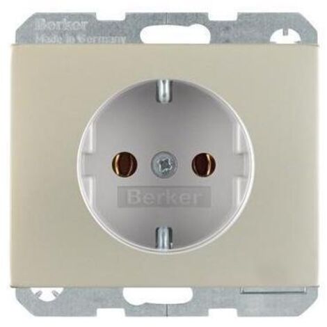 Berker 47157004 Steckdose Schuko K.5, Edelstahl, Metall mattiert