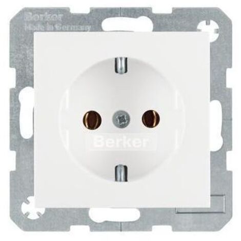 Berker 47438989 Steckdose SCHUKO S.1/B.3/B.7 polarweiß, glänzend