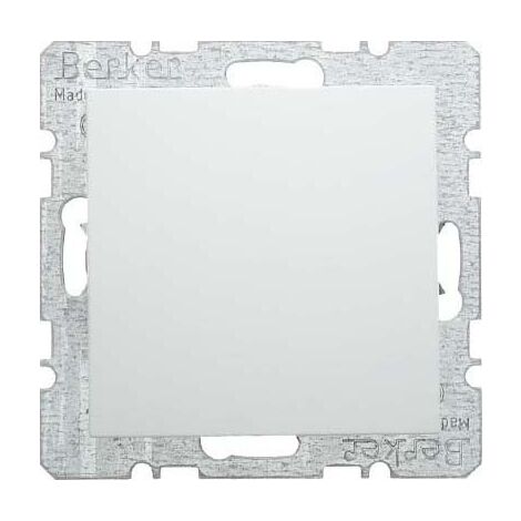 BERKER 6710098989 BLINDVERSCHLUSS MIT ZENTRALSTÜCK S.1/B.3/B.7 GLAS POLARWEIß, GLÄNZEND