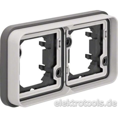 BERKER CADRE 2 POSTES 13293505 4011334405122 W.1 CADRE HORIZONTAL-GRIS CLAIR