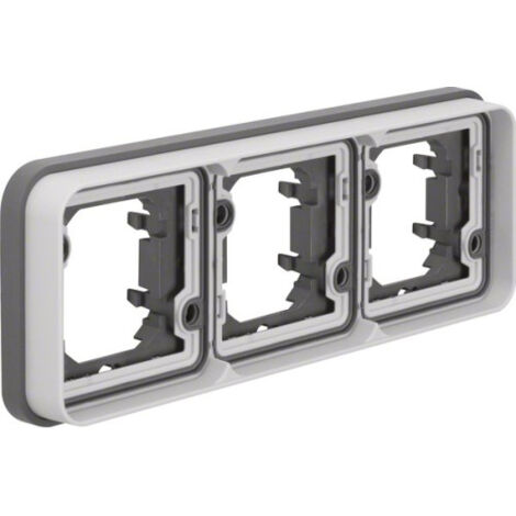 BERKER CADRE 3 PRISES HORIZONTAL 13303505 - GRIS CLAIR W.1-4011334405160