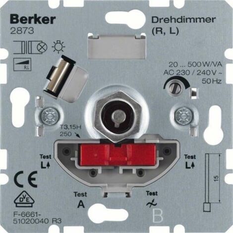 BERKER  Conmutador regulador apagado suave 20-500W/20-500VA 2873