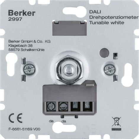 BERKER Gradateur rotatif DALI réglage blanc soft off 2997