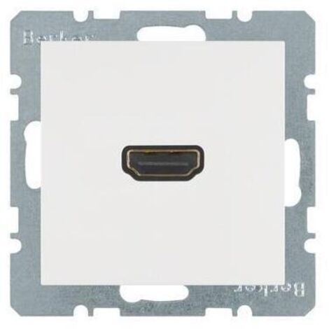 Berker HDMI Steckdose S.1/B.3/B.7 polarweiß glä 3315428989