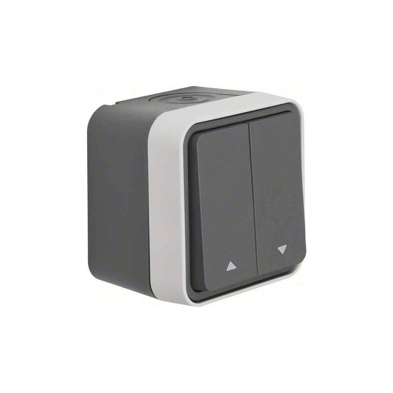 Berker - interrupteur série 30753525 pour volet roulant unipolaire gris clair W.1 interrupteur/bouton-poussoir de volet roulant 40