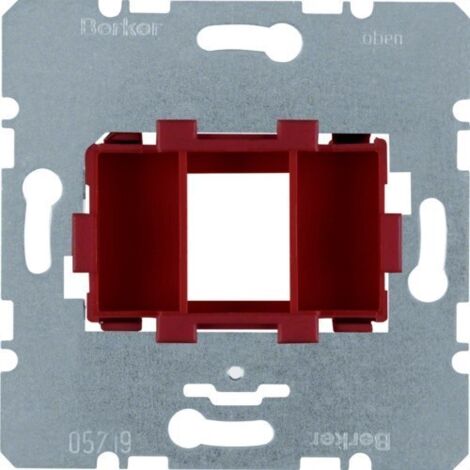 BERKER Mécanisme plaque support avec entrée avec 1 élément rouge 454001